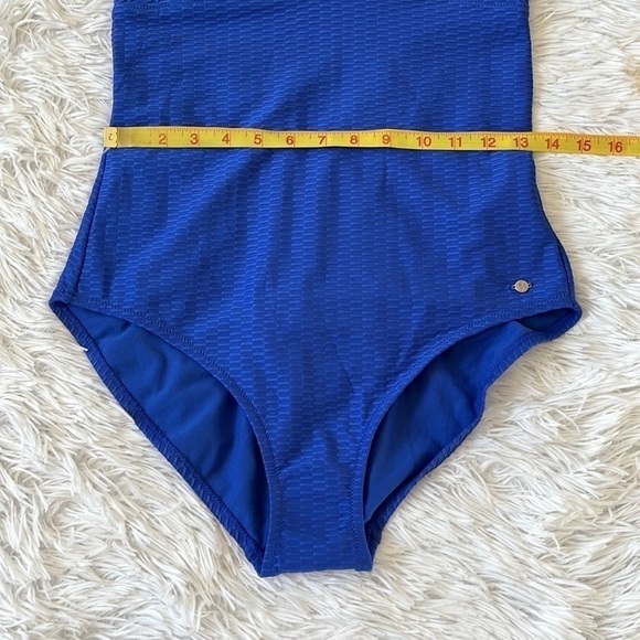 New J By Jasper Conran Plunge Neck back tie Swimsuit in cobalt blue size 14 - Picture 7 of 12